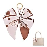 Porte-clés multifonction en forme de nœud : le pendentif de sac à nœud d'automne est rétro et élégant, les pois marron dégagent un style luxueux et rétro, le pendentif de sac peut être associé à un trench-coat, une décoration de sac de banlieue ou utilisé comme décoration de clé de voiture, le style classique et rétro rend votre vie quotidienne plus tendance