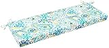 Pillow Perfect Paisley Indoor/Outdoor Sofa Setee Bench Swing Cushion with Ties,...
