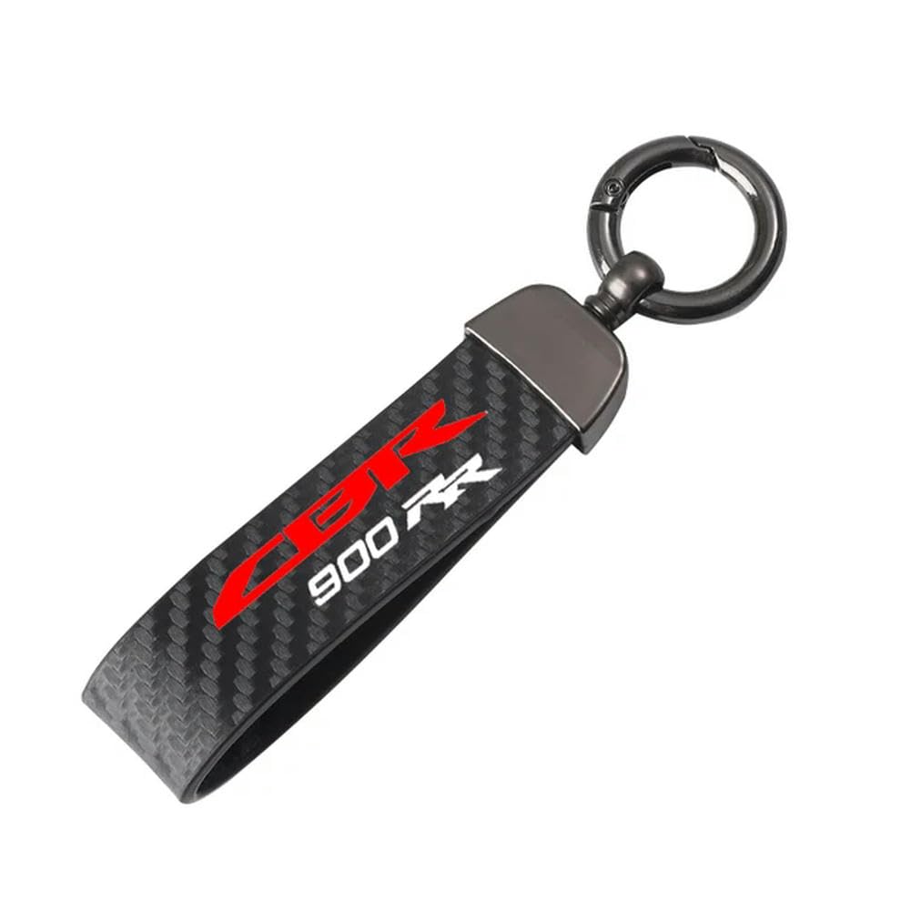 INSTR Leather Motorcycle keychain Horseshoe Buckle Jewelry For H-onda CBR900RR CBR 900RR Motorcycle Accessories-black