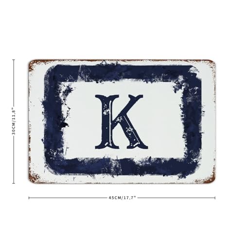 Panneau métal monogramme K décode jardin et salon en aluminium de 30x45 cm - 3