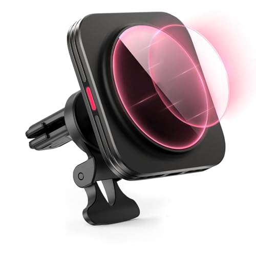 Unifizz Car Mount Charger Magnetic Wireless Car Charger for Phone 15/14/13/12 - Fast Charging, Secure Hold, Fast Charging, Black