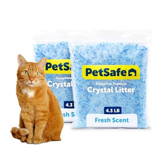 PetSafe ScoopFree Premium Blue Crystal Litter, 2-Pack – Includes 2 Bags of Lightly Scented Litter – Absorbs Odors 5x Faster than Clay Clumping – Low Tracking for Less Mess – Lasts up to a Month