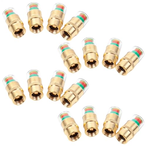 16 Pièces Bouchons De Tige De Valve De Moniteur De Pression De Pneu De Voiture - Couvercle Poussière Valve Pneu - Moniteur Pression Pneu - Indicateur De...