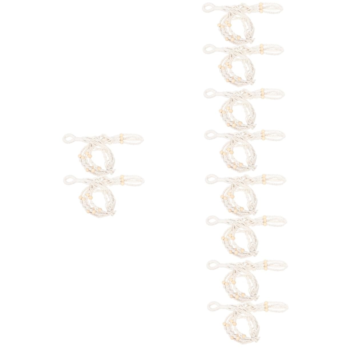 Kisangel Lot De 5 Paniers De Suspension pour Plantes Filets De Suspension pour Plafond Supports Multifonctionnels pour Plantes Suspendues pour Chambre À Coucher Et Jardin 2 Pièces X 5