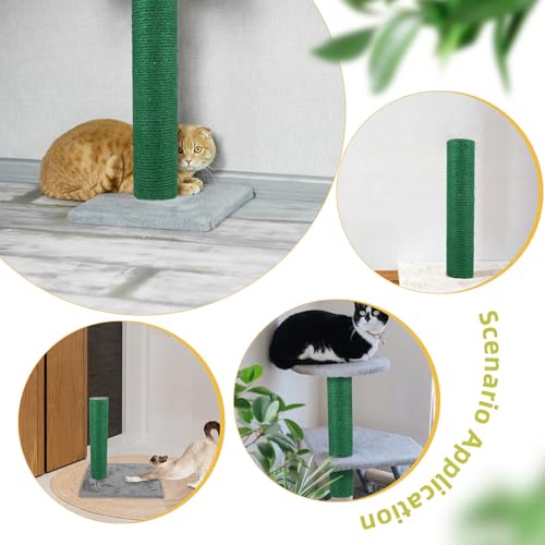Kit de repuesto de poste rascador de sisal de 30 cm para gatitos de interior 2 piezas 4