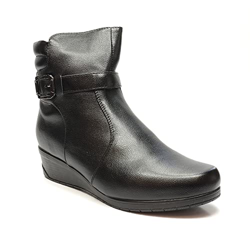 Bota Feminina Mooncity Anabela Cano Baixo Preto 37