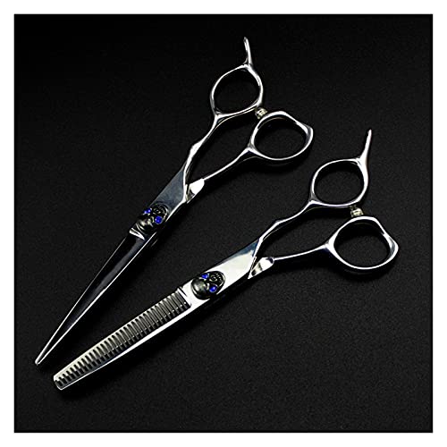 Kwent Tijeras Pelo Profesional Japón 440c Acero 6 ''Azul Calavera con Cabello Tijeras Corte De Pelo Tijeras De Corte De… - Imagen 3