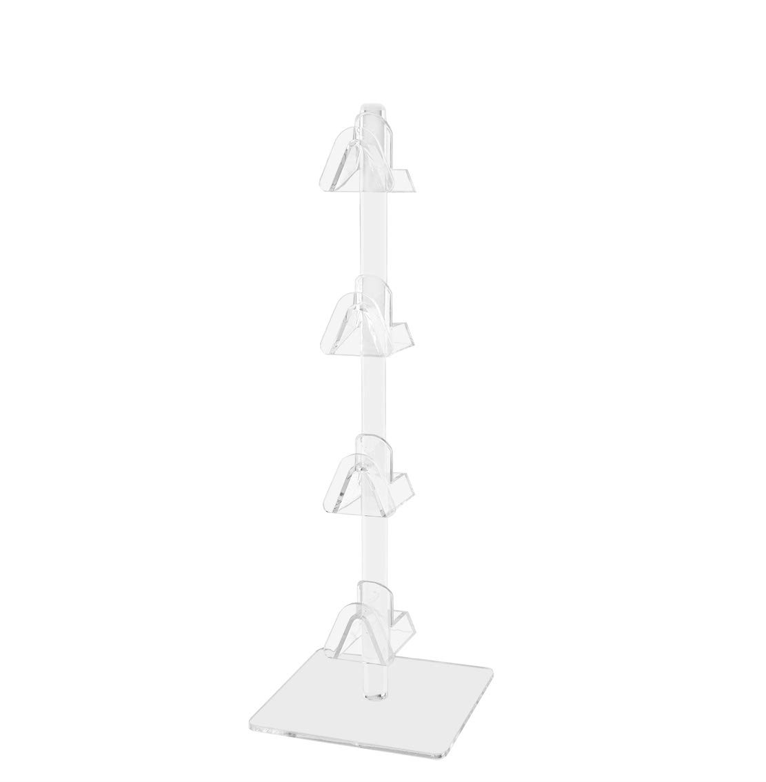 Marketing Holders 6 Pack Eyewear Holder Tabletop Organizer Stand Holds 4 Pairs of Sunglasses or Eyeglasses Clear Acrylic with Square Base for Fashion Boutiques Gift Shops and Retail Stores