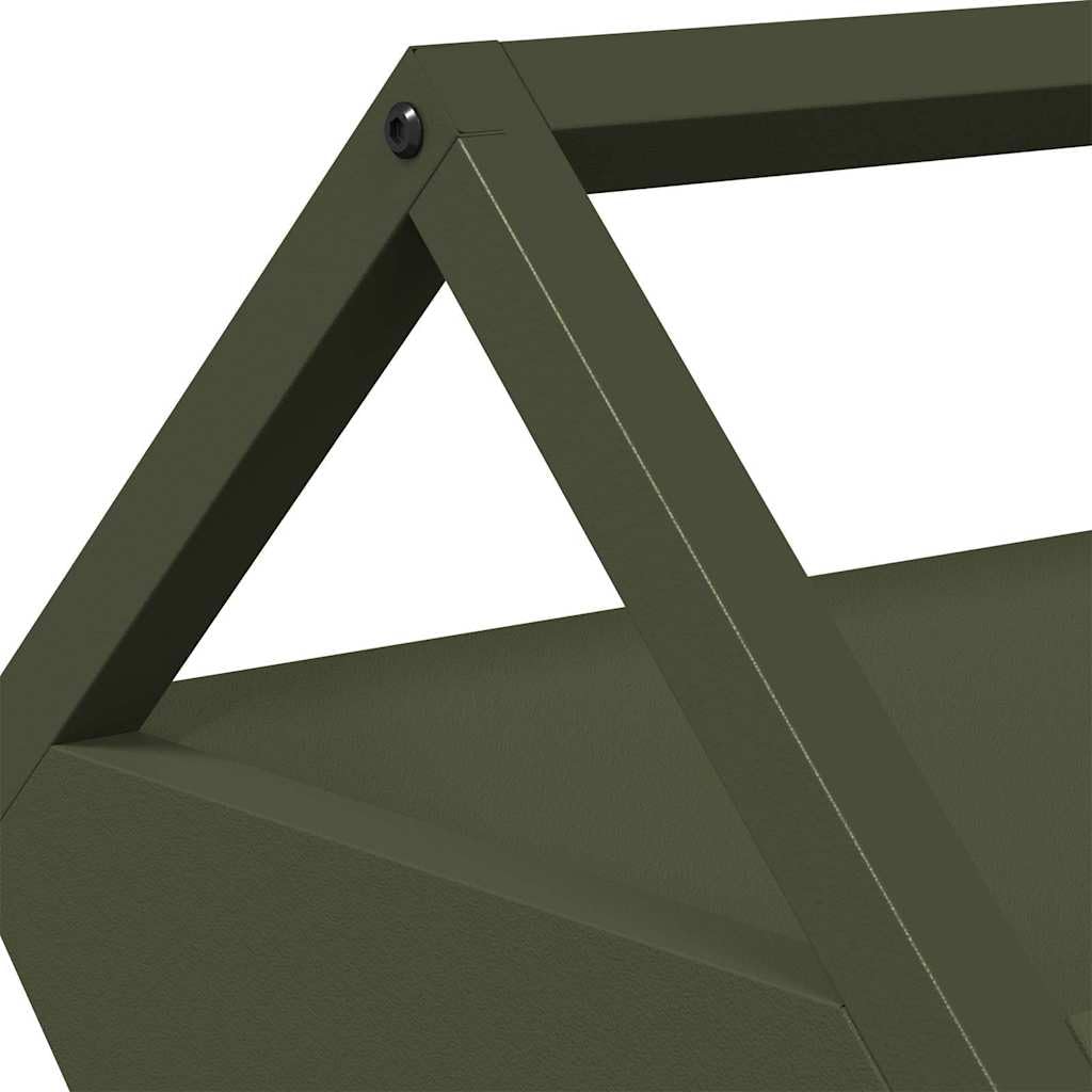 vidaXL Abrevadero para Ganado Verde Oliva 111 x 76 x 38 cm, Comedero para Animales, Acero, Resistente, Ideal para Exteriores, jardín y Granja, ¡una solución versátil