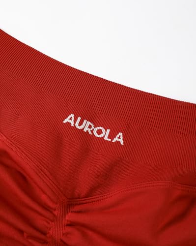 Image of AUROLA Influence Workout Shorts for Women,2.5 3.5 4.5 5.5 6.5 No Roll Up Squat Proof Scrunch Seamless Compression Gym Short