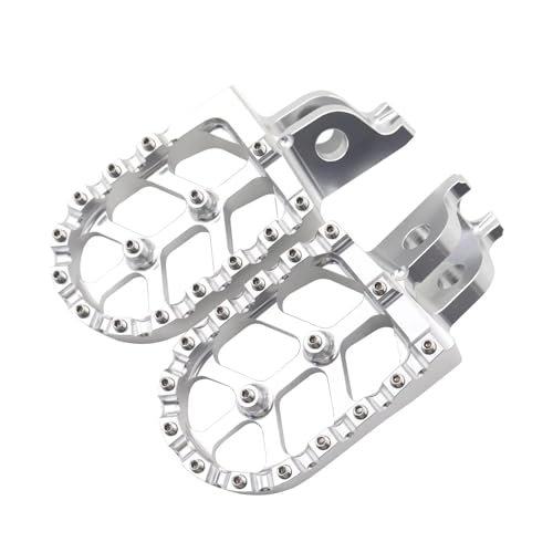 Repose-pieds CNC pour Kawasaki KX250 et KX450 plaque pédales argent 2006-2023