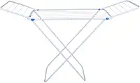 Varal De Chão Abas Slim Dobrável Retrátil Aço Reforçado 185 CM x 50 CM x 95 CM
