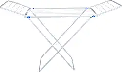 Varal De Chão Abas Slim Dobrável Retrátil Aço Reforçado 185 CM x 50 CM x 95 CM