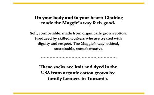 Maggie's Organic Natural Cotton Classic Cushion Crew Socks for Men & Women - One Pair Size Navy 10-134