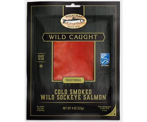 Cold Smoked wild Sockeye Salmon, 0.25lb