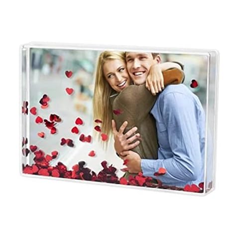 heart glitter Personalised Globe Photo Frame 6x4 Cover