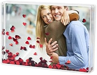 heart glitter Personalised Globe Photo Frame 6x4