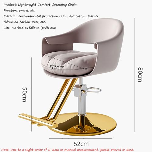 Höhenverstellbarer hydraulischer Friseurstuhl, 360° drehbar, strapazierfähig, Styling-Stuhl für professionelle Friseure und den Heimgebrauch