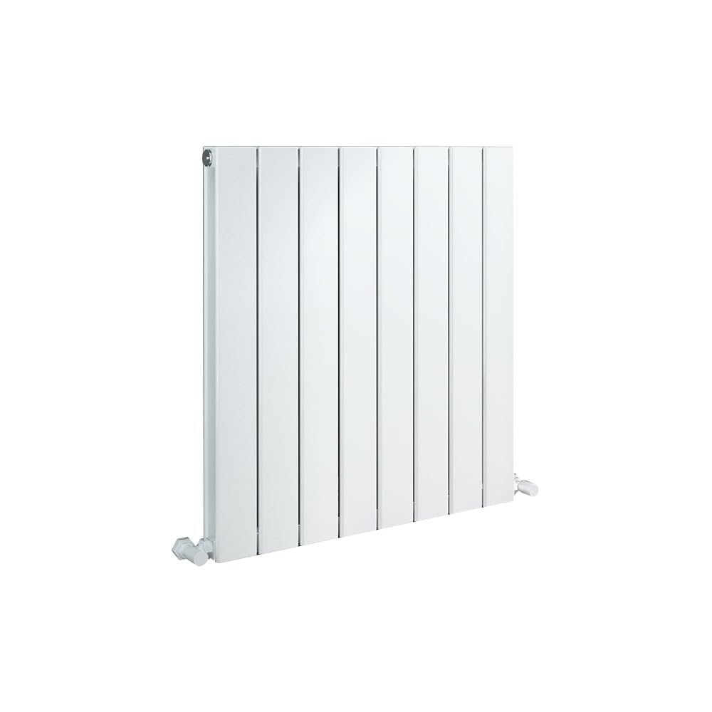 Valve Kings White Orion Aluminium Designer Radiators Central Heating Heater Vertical Double Panel - 588 X 600Mm