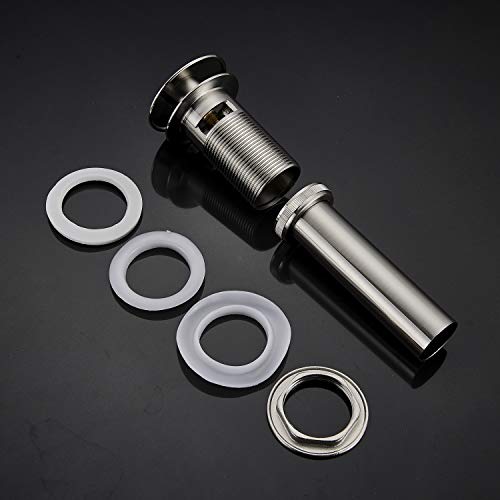 Senlesen Bathroom Faucet Vessel Vanity Sink Pop up Drain Stopper with Overflow Brushed Nickel