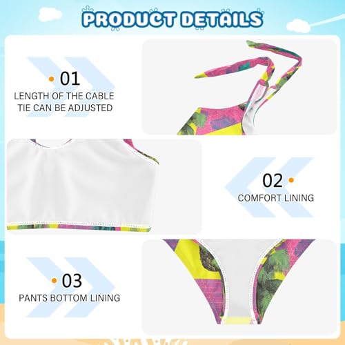 Image of Boccsty Summer Girls Swimsuits Kids Bikini Sets 2 Pcs Bathing Suit for 3T-12T