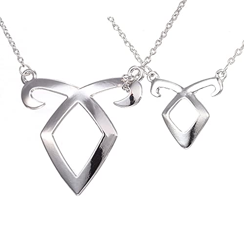 BUHBAY Fashion Jewelry Silver Charm The Mortal Instruments: City of Bones Angelic Power Pendant Necklace for Men and Women