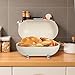 Angoily White Metal Bread Box with Lid Kitchen Bread Countertop Storage Container Large BreadBox for Vintage Organizer Rolling Door Decor Stores for Homemade Food Organization 13.38X7.87X7.48In