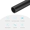 MECCANIXITY PVC Rigid Tube Round Pipe Tubing Hardware Tubing 0.63 ID 13 Length Black High Impact for Water Pipe,Crafts
