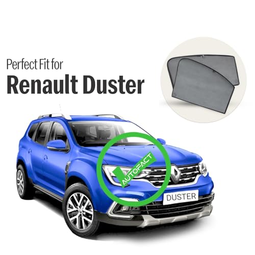 Image of Autofact Car Sunshades for Renault Duster, UV Protection, Useful Car Accessories, Custom fit Sun Shades for Side Windows, Set of 6