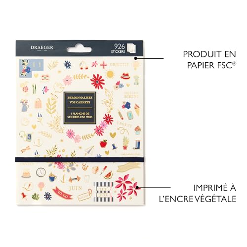 Draeger Paris - Carnet De Stickers D'Organisation Home Office - 12 Feuilles – Image 5