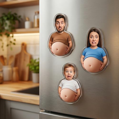 Imán de refrigerador personalizado con vientre suave y acrílico miniatura 3