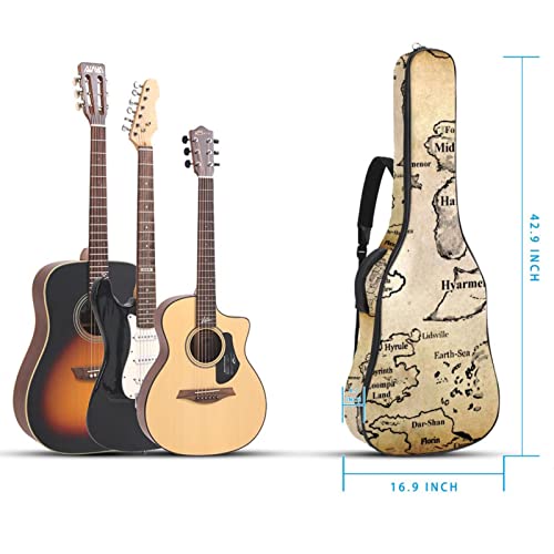 Hondank Housse de transport étanche pour guitare avec bandoulière réglable et broderie, phare, bateau, vagues… - Les Beatles, Paul McCartney, John Lennon, RIngo Starr, George Harrison Hondank Housse de transport étanche pour guitare avec bandoulière réglable et broderie, phare, bateau, vagues… – Image 6