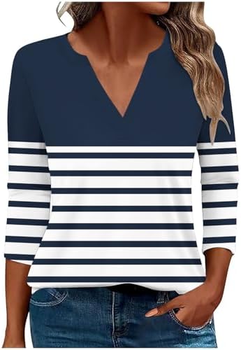 3/4 Length Sleeve Womens Tops Henley Shirts for Women V Neck Summer Trendy Work Clothes Ladies Fashion Outfits S-3XL 3/4 Length Sleeve Womens Tops Henley Shirts for Women V Neck Summer Trendy Work Clothes Ladies Fashion Outfits S-3XL
