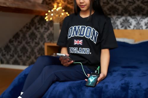 Harry Potter Batería externa iluminada de 10.000 mAh. Carga hasta 2 teléfonos a la vez. Pantalla LCD con indicador de alimentación. 4 cargas completas de dispositivos sobre la marcha. 2 salidas USB-A. - imagen 7