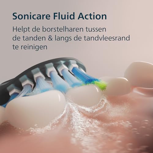 Philips Sonicare DiamondClean 9000 elektrische tandenborstel, sonische tandenborstel met app, druksensor, 4 poetsstanden, oplaadglas, zwart/roségoud, dubbelverpakking, model HX9914/57 - Afbeelding 4