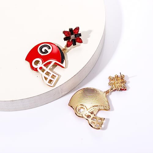 Football Earrings for Women Dangling Sparkle Rhinestone Crystal Football Helmet Dangle Drop Earrings Hypoallergenic Gameday Sports Team Dangly Earrings Statement College School Spirit Football Earrings Jewelry Game Day Outfits for Football Fans4