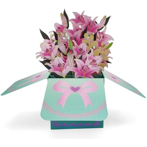 scicent Flower 3D Pop-up Greeting Card Cover