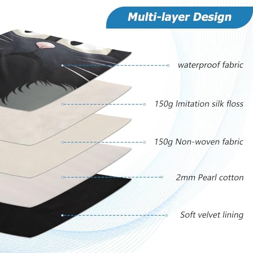 Funda para portátil 13-14 pulgadas impermeable con diseño gato miniatura 4