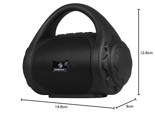 ZEBRONICS (Renewed) Zeb-County Bluetooth Speaker with Built-in FM Radio, Aux Input and Call Function (Black) - Image 2
