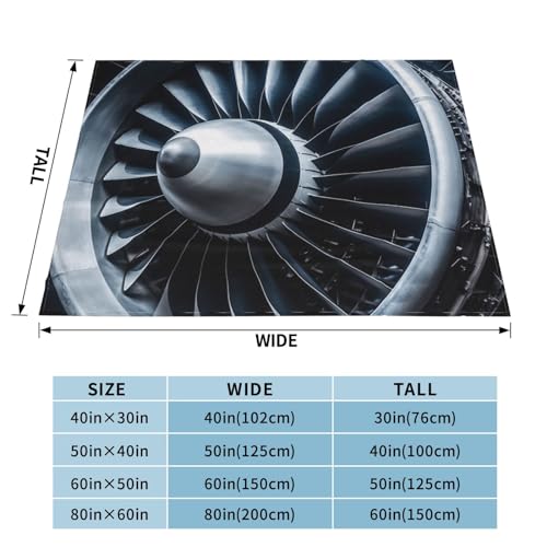 Couverture micro polaire Jet Engine plaid chaud et léger canapé lit salon camping - 3