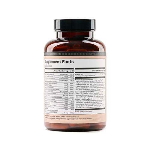 NatureWise Multivitamin for Men - Daily Male Support - Minerals & Herbs for Energy, Performance, Immunity - with Vitamin A, C, D, B-Complex - Soy & Gluten-Free, Non-GMO - 90 Capsules[45-Day Supply] - image 5