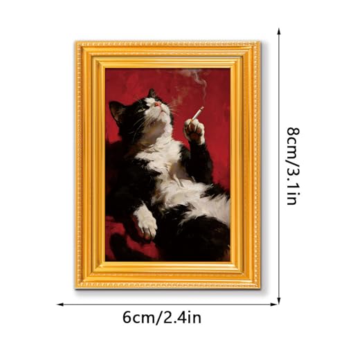 Imanes decorativos para refrigerador gato negro miniatura 2