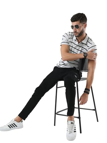Image of fanideaz Mens Half Sleeve Premium Cotton Stylish Striped Branded Polo T-Shirt for Mens || Polo T Shirt for Men Comfort || Tshirt for Men Stylish Regular fit