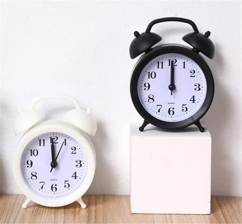 TXY Kids Alarm Clock - Double Bell Classic Home Cute Battery Operated Analog Mini Round Bedside Desk Alarm Clock for Kids & Students - Black - Image 5