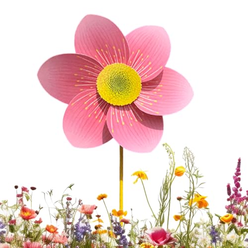 Molinetes para Patio Y Jardín,Molinillos Pequeños Flor De Cerezo - Adorno Resistente para Terraza Granja Y Espacios Abiertos