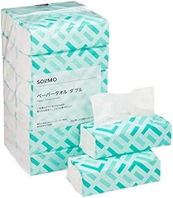 [Amazonブランド] SOLIMO(ソリモ) ペーパータオル ダブル ホワイト 400枚(200組) 12パック入