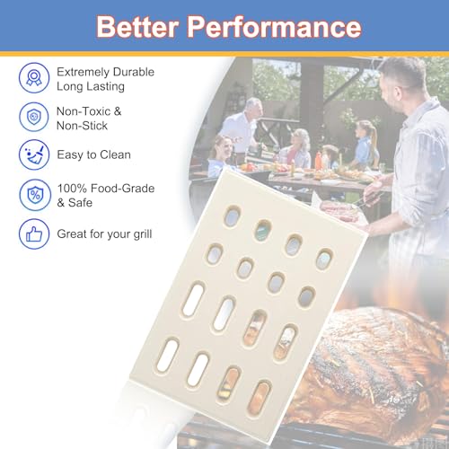 Derurizy GRILL PARTS Ceramic Brick, Ceramic Radiant Flame Tamer Replacement For Barbeques Galore Grand Turbo, Grand Hall, Members Mark Grills, Heat Plate Ceramic Briquettes thumb #4