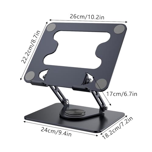 Base ajustable para portátil Eforcase metal gris miniatura 2