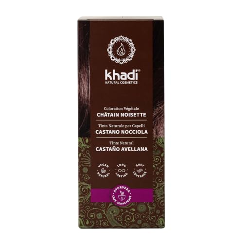khadi CASTANO AVELLANA Tinte vegetal para el cabello -...