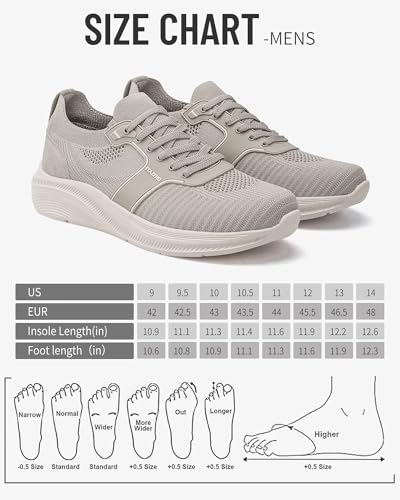 Image of ITAZERO Men's Wide Toe Box Wide Width Hands-Free Slip-On Shoes, Walking Sneakers with Arch Support for Plantar Fasciitis, Diabetic Swollen Feet